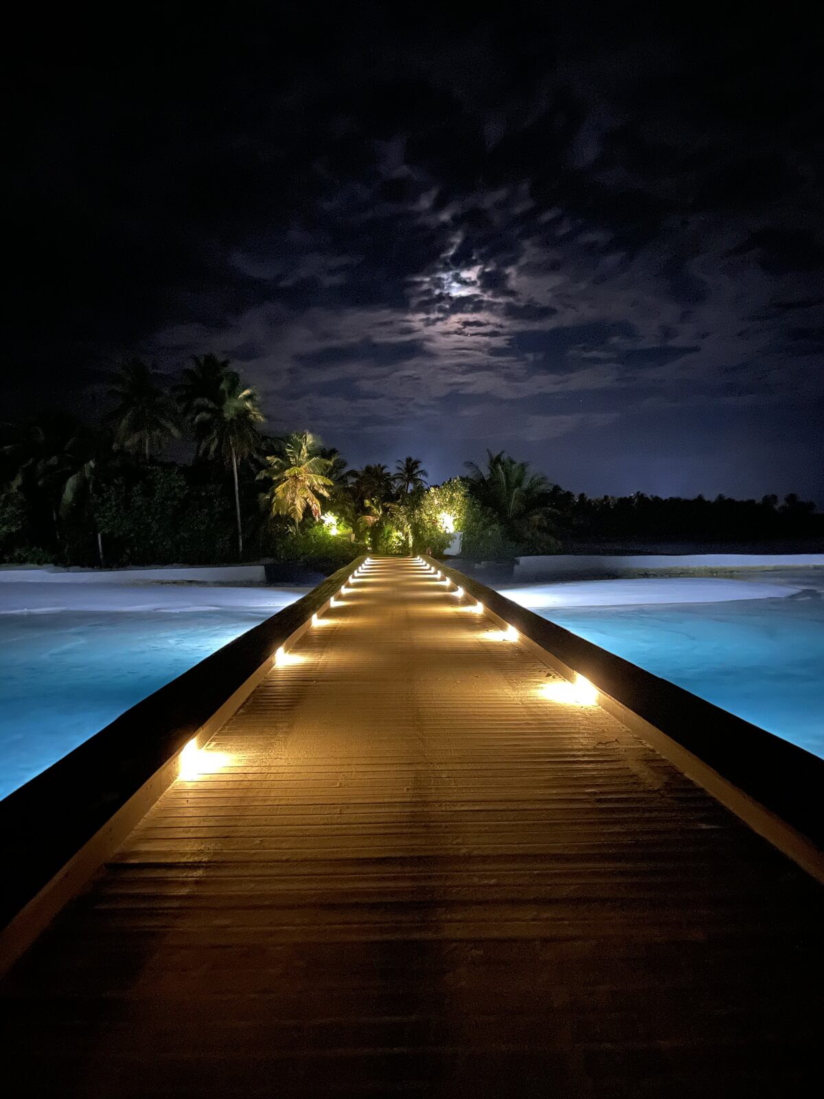 Overwater villa above the Maldivian lagoon