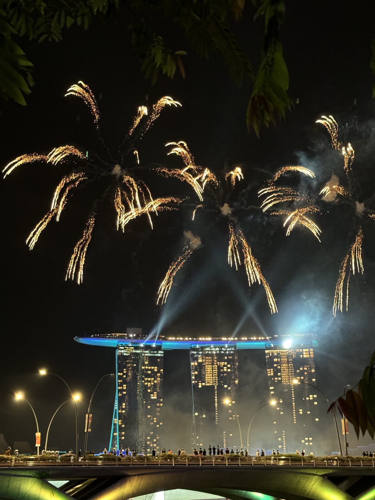 Architectural detail of Singapore skyline