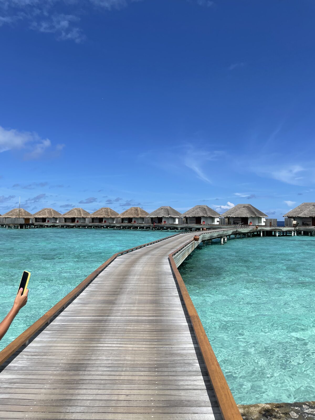 Overwater bungalow interior detail